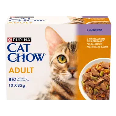 Cat Chow Adult Jagnięcina z fasolką w sosie – mokra karma dla kotów