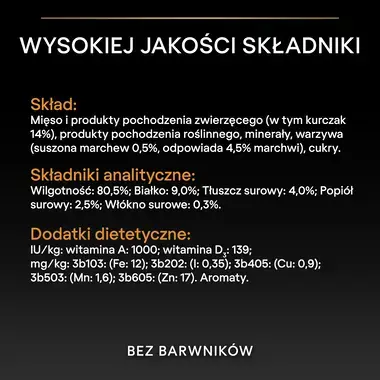 Karma mokra PRO PLAN® dla psów dorosłych wszystkich wielkości, formuła bezzbożowa, Bogata w Kurczaka w Sosie